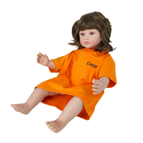 【COME HELL HIGH WATER】CHHW LOGO  KIDS TEE -orange-
